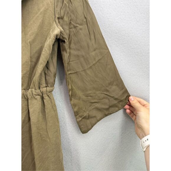 NWT XCVI Womens Green Full Zip Hooded Utility Jacket Coat Size Small - Picture 4 of 9